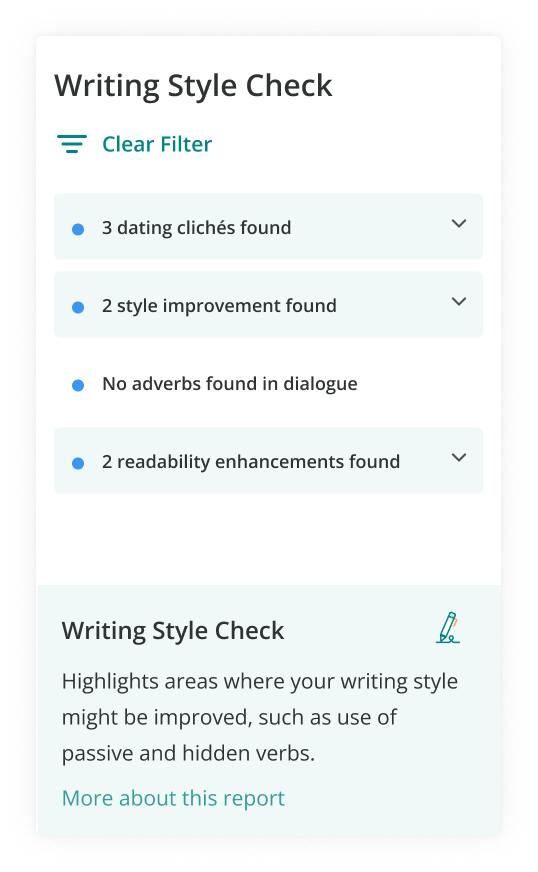 ProWritingAid's Writing Style Report