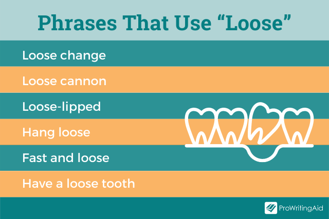 Phrases that include the word loose