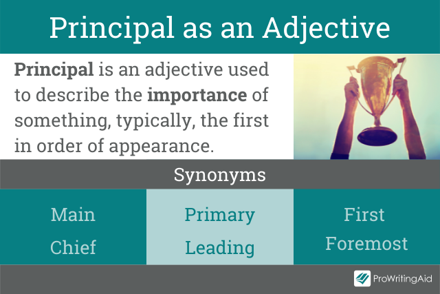 Principal as an adjective