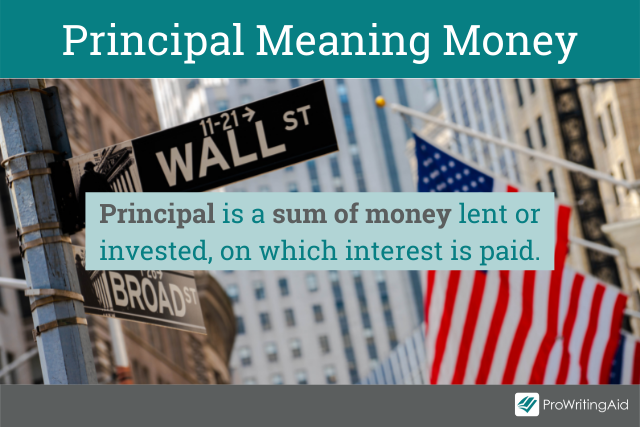 Principal meaning money