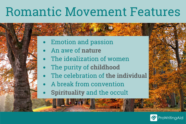 Features of the romantic movement
