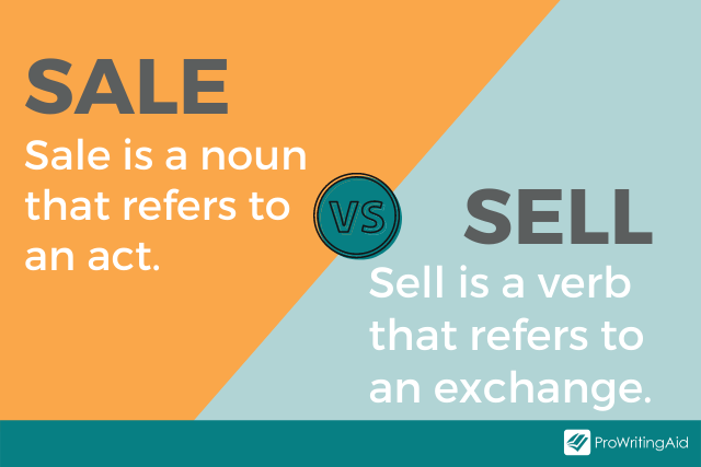 Sale Vs Sell What s The Difference The Grammar Guide