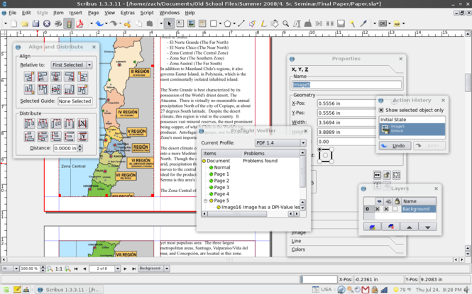 scribus interface