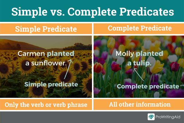 difference between complete and simple predicate