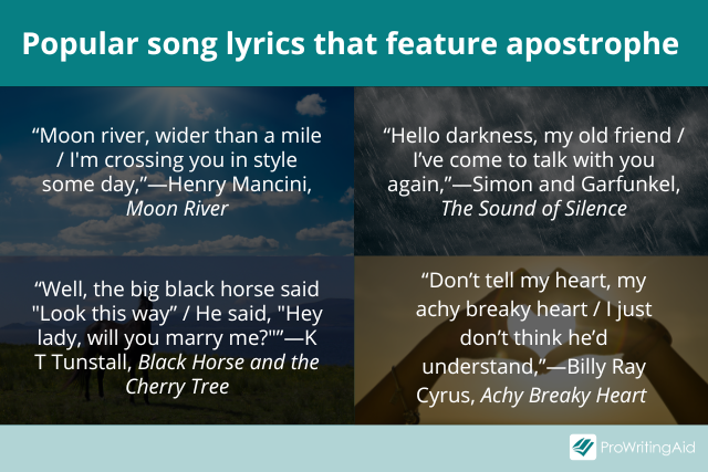 Apostrophes in song lyrics