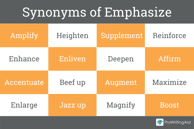 Eight Synonyms for Emphasize