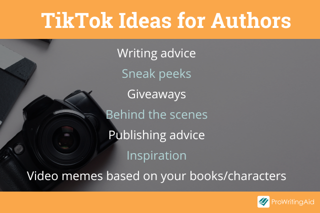 TikTok content ideas for authors
