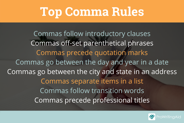 Commas Extra Information Examples