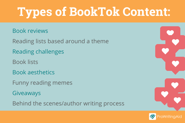 Types of BookTok content