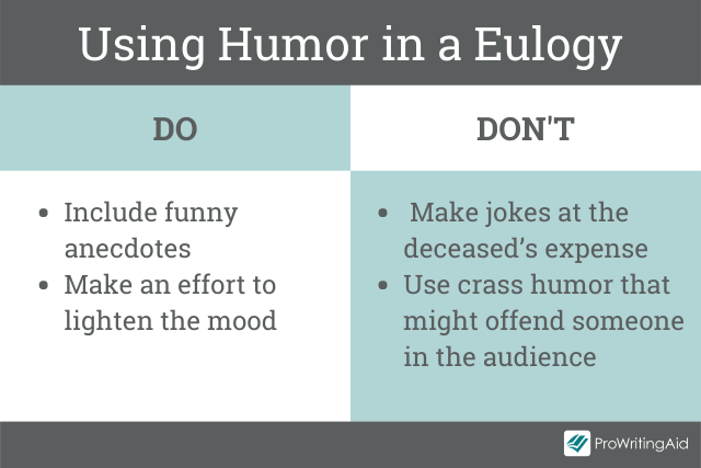 How to use humor in a eulogy