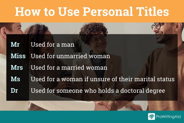 The rules for using personal titles