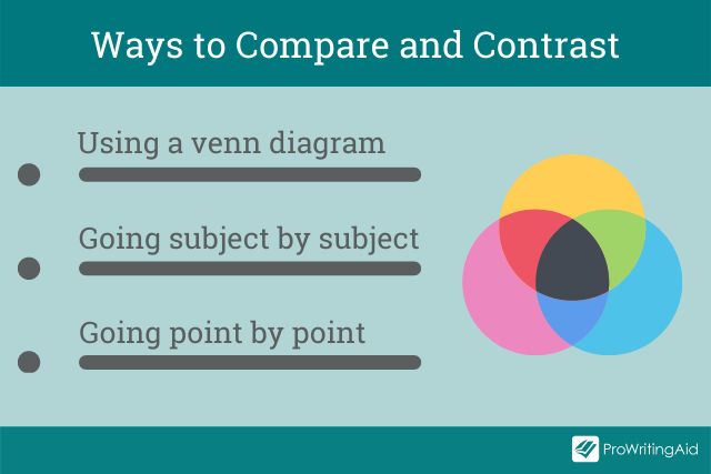 Different ways to compare and contrast