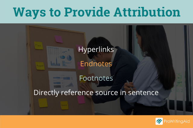 Ways to provide attribution