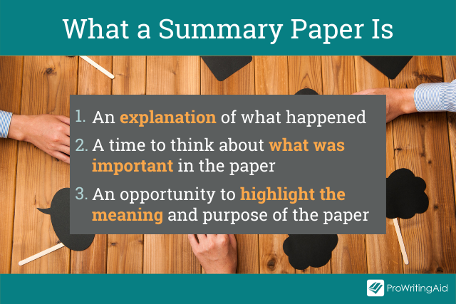 summary meaning in essay