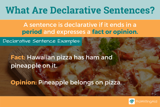 What are declarative sentences?