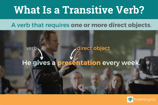 The definition of a transitive verb