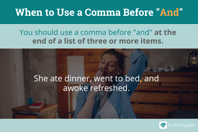 Do You Put A Comma Before And When Making A List