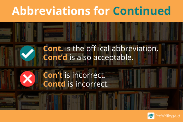 Abbreviations for continued