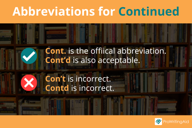 Continued Abbreviation: Contd or Cont’d?