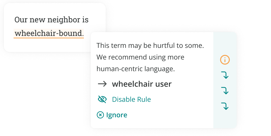 Ableist language correction in the ProWritingAid tool