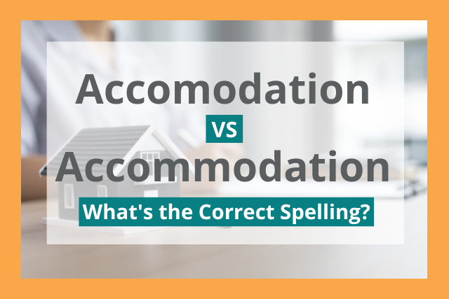 Accomodation correct spelling cover title