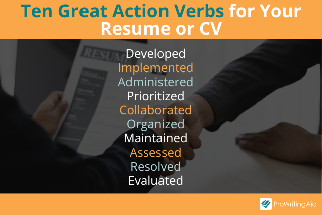 Action verb list