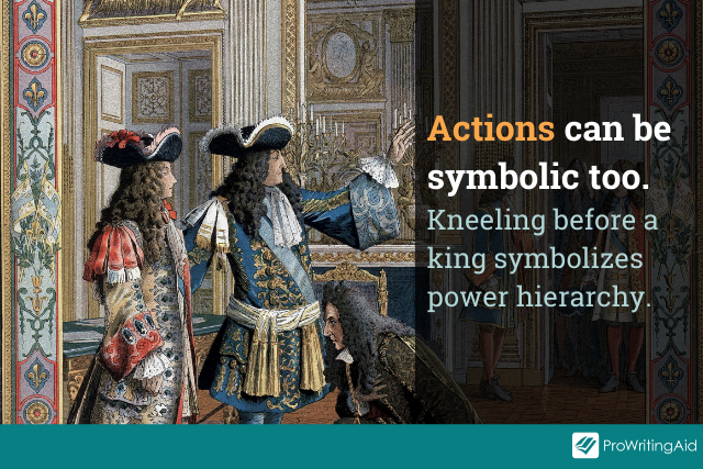 Image showing actions are symbolic