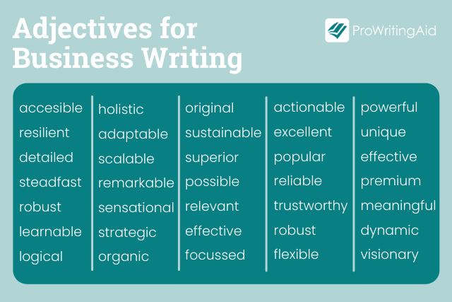 creative writing with adjectives