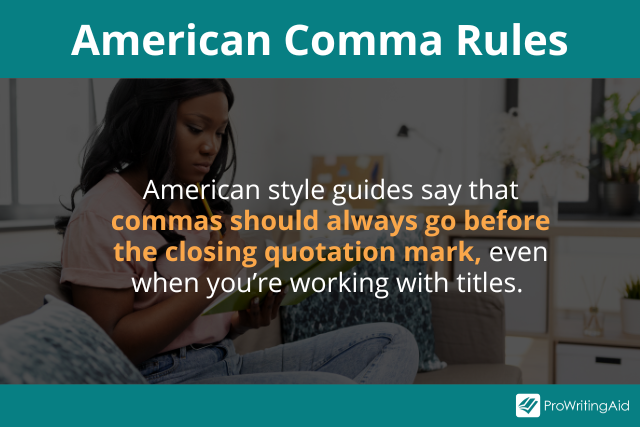 american comma rules for titles