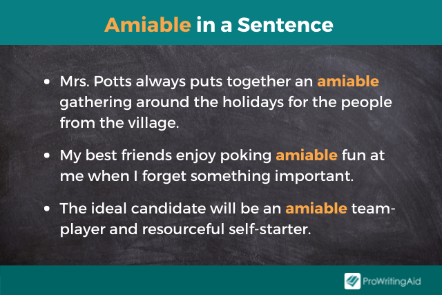 Amiable used in a sentence