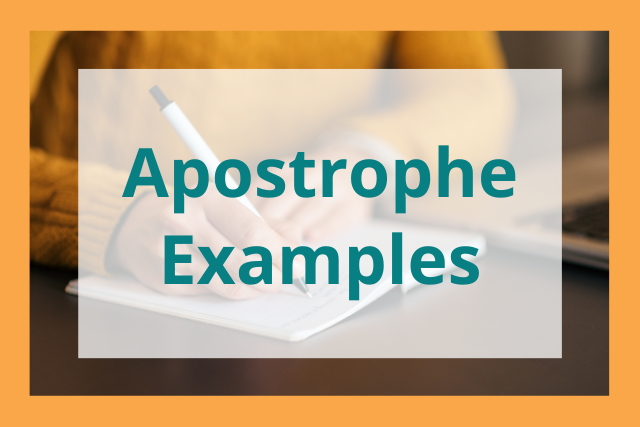 apostrophe figure of speech examples