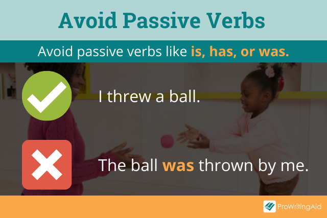 Avoid passive verbs