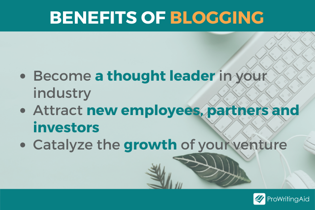 Image showing the benefits of blogging