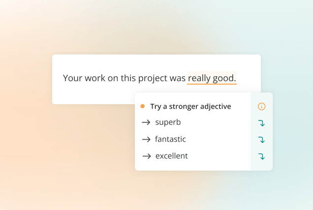 stronger adjectives suggestion in ProWritingAid