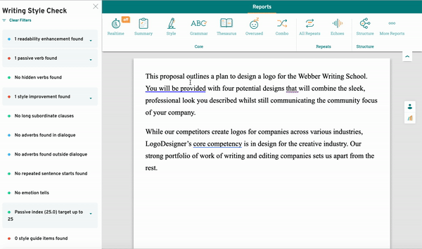 cleaning up a business proposal with prowritingaid