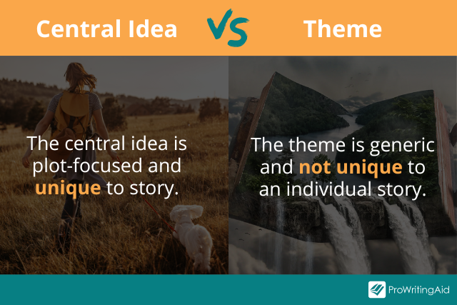 central idea vs theme