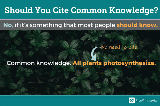 Citing common knowledge
