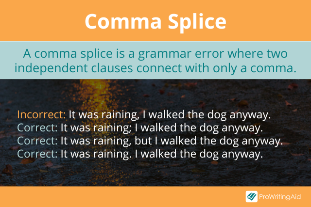 What Does Comma Splice Meaning