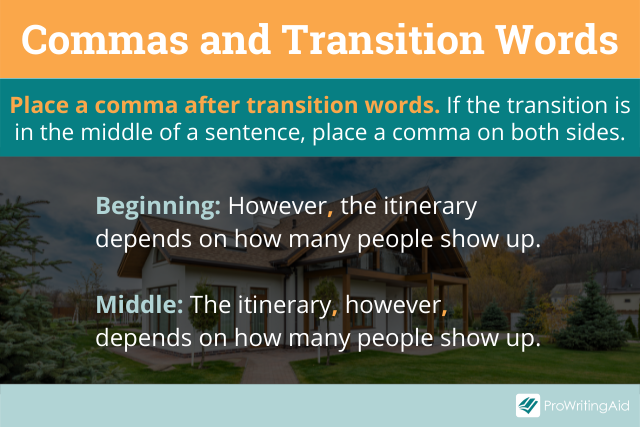 Commas and Transition Words