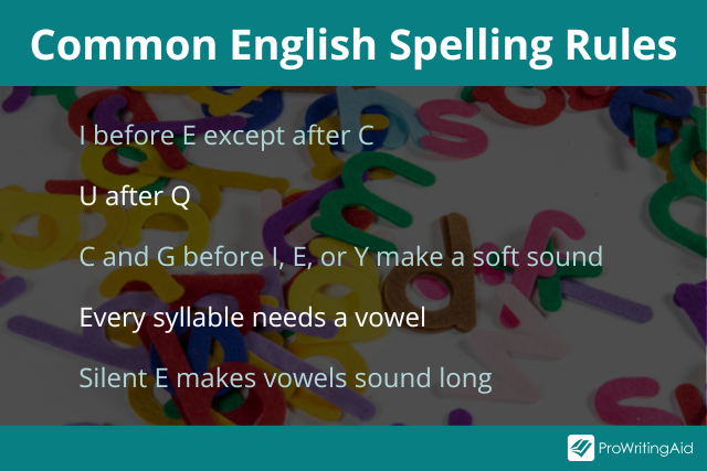 common english spelling rules
