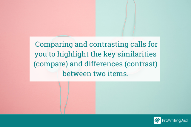 Compare and contrast definition