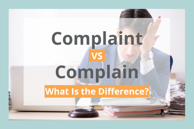 complaint vs complain