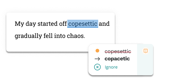 Correct spelling for copacetic