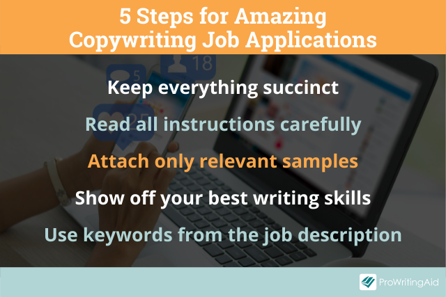Copywriting application tips