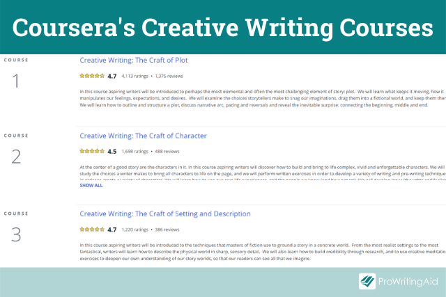 Coursera creative writing course