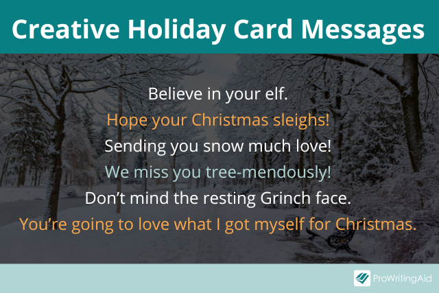 creative holiday card messages