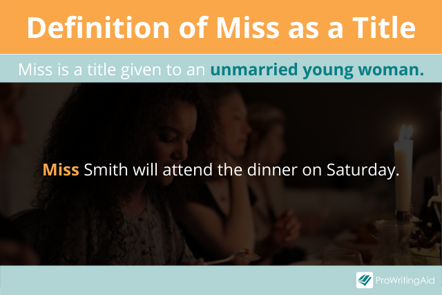 Definition of miss as a title