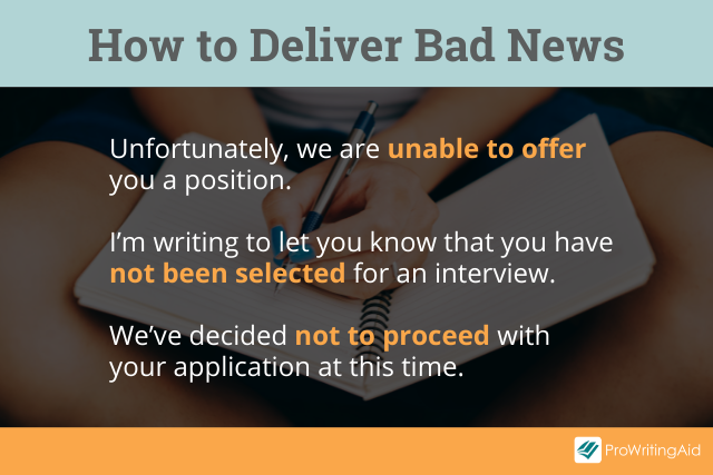 How to deliver bad news