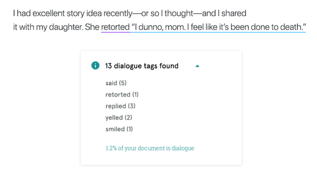 connecting clauses to dialogue tags