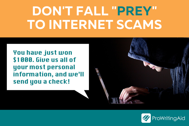 Image showing a warning about internet scamming